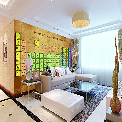 Fondo de pantalla personalizado 3D Rainbow Tabla periódica Moderna sala de estar TV Fondo Mural Decoración del hogar 200x140cm/78.7x55.1in