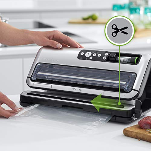 FoodSaver FFS006X-01 Envasadora al vacío, 125 W, Acero Inoxidable, Gris y negro