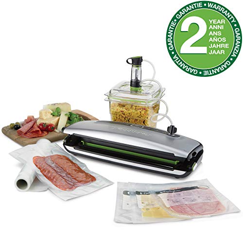 FoodSaver FFS015X-01 Envasadoras al vacío con cánula, Acero Inoxidable