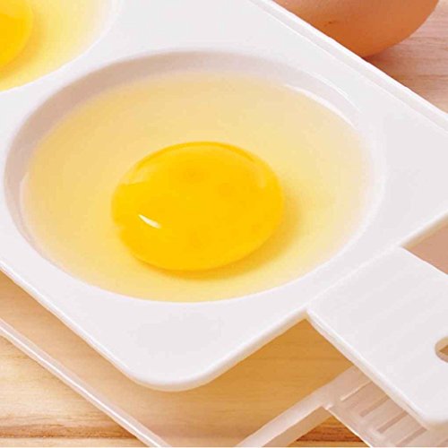 Fornateu Plástico de microondas para cocinar Huevos de Huevo y novedades Herramientas del Huevo de la Caldera 2 Huevos escalfados para cocinar Huevos Herramientas de Cocina