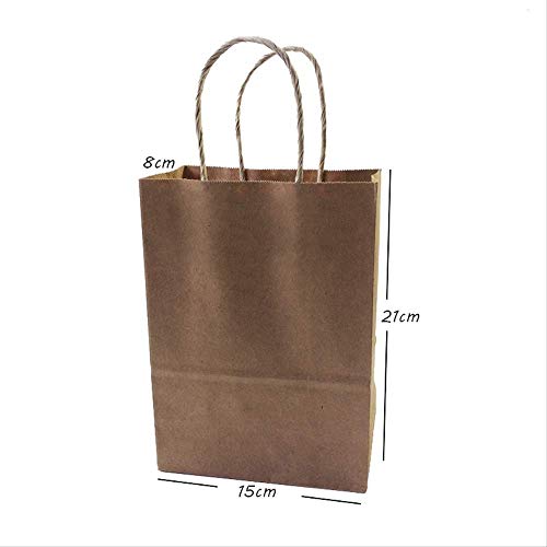 FSYX Bolsa de regalo 40PCS  Fashionable kraft paper gift  bag with handle/shopping bags/Christmas brown packing bag/Excellent quality 21X15X8cm 15x21cm Mix colors