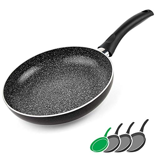 GadHome Classic 20cm Sartén Antiadherente, Negra | Bandeja de Aluminio con Mango Ergonómico | PFOA Gratis para Una Cocina Saludable | Apto para Inducción y Lavavajillas