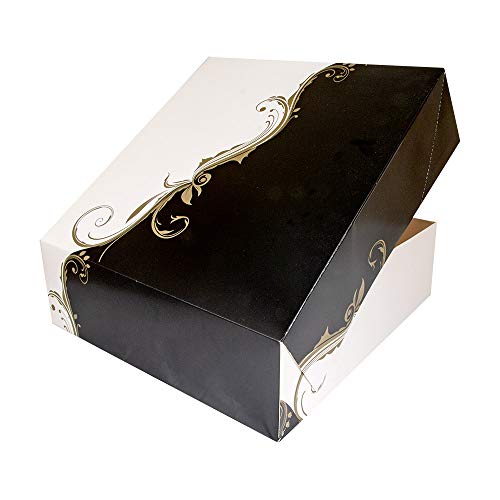 García de Pou 204.68 Cajas Pastelería Sin Ventana 275 G/M2, 32 x 32 x 10 cm, Set de 50, Blanco