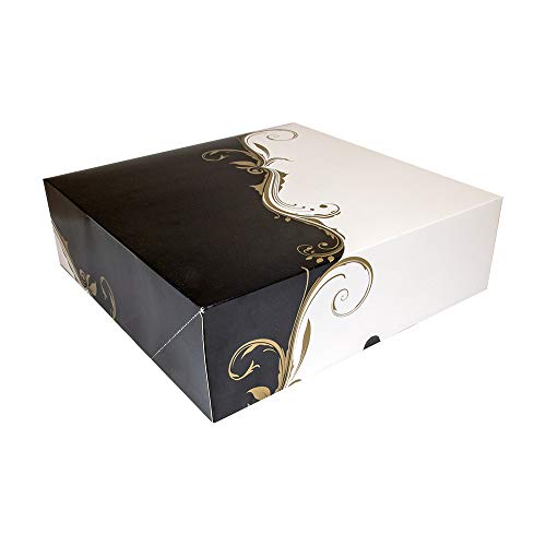 García de Pou 204.68 Cajas Pastelería Sin Ventana 275 G/M2, 32 x 32 x 10 cm, Set de 50, Blanco