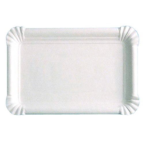 García de Pou 320.07 Bandejas Pastelería Pequeñas, 20 x 13 Cm, Set de 250, Blanco