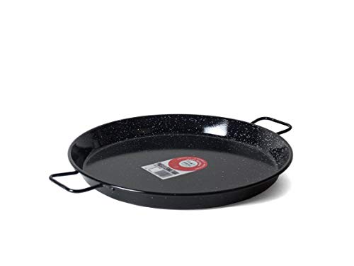 Garcima 5020625 Paellera Valenciana Esmaltada 7 personas/ 36 cm, Negro, 47 x 36 x 6 cm, Set de 7 Piezas