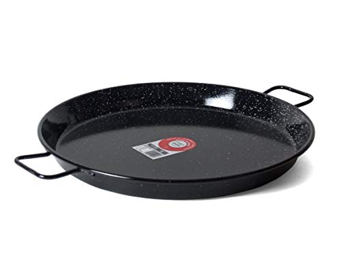 Garcima 5020650 Paellera Valenciana Esmaltada 14 Personas/ 50 cm, Negro, 64 x 50 x 5 cm