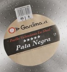 Garcima 85050 - Paellera de Acero Pulido, color Gris, 50 cm