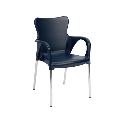 Garden Life 8306AL-06 Sillón apilable, Negro, 46x54x86 cm