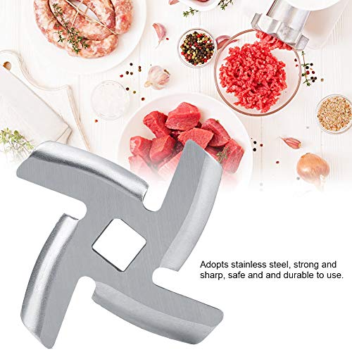 Garosa Chef Carne Picadora Cuchilla de Repuesto Acero Inoxidable Cocina Comida Carne Picadora Trituradora Picadora Picadora Cuchilla de Repuesto para Eléctrica o Manual (Paquete de 2)(46mm)