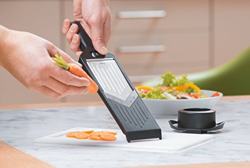 Gefu 50440 Violi Rallador de verduras, Ajustable, Plástico, Negro, 32 x 9 x 5,5 cm