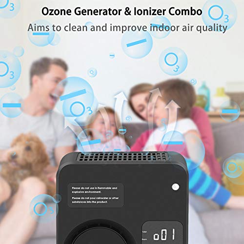 Generador de ozono Ionizador Purificador de aire Eliminador de olores domésticos Desodorante para dormitorio Sala de estar Aseo Oficina
