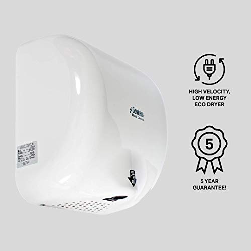 Generic Turbo Secadores de Mano | Secamanos Eléctrico | Ecológico, de Alta Velocidad y Bajo Uso de Energía | Secador de Manos Eléctrico