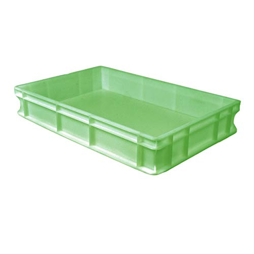 Genus Dei - Caja de polietileno para uso alimentario, 60 x 40 cm, apilable, profesional, para pizza, masa, pan y pasta
