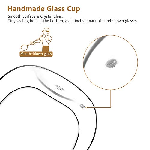 Glastal 430ml Taza de té de vidrio de doble pared con colador de metal Taza de té de vidrio Taza de vidrio de borosilicato