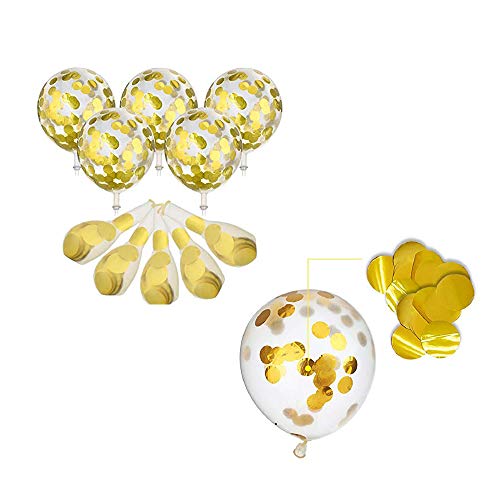 Globos de Cumpleaños, Helio para Globos, Globos Boda,60Piezas Kit Globos Dorados, Cumpleaños, Baby Shower, Graduación, Decoraciones de Fiesta de Ceremonia