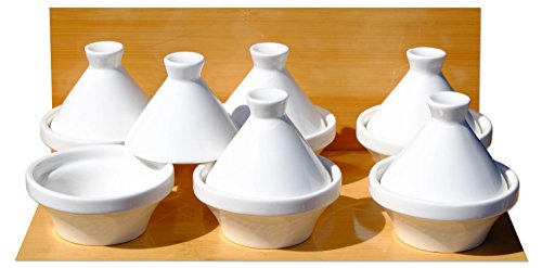 GOTO Blanco pequeño Tagine platos 7cm X6 cerámica