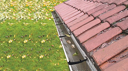 Greengeers 95331 - Rejilla protectora para canales (6 m x 150 mm, con 10 ganchos)
