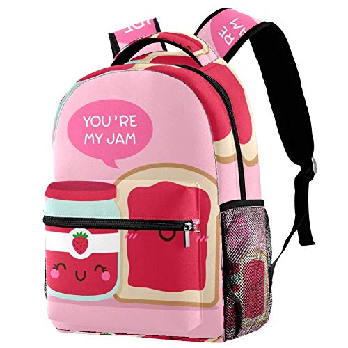 Guarderia Mochila Escolar Mermelada de Pan Linda Mochila para niños, Mini Gracioso Bolsa para la Escuela 29.4x20x40cm