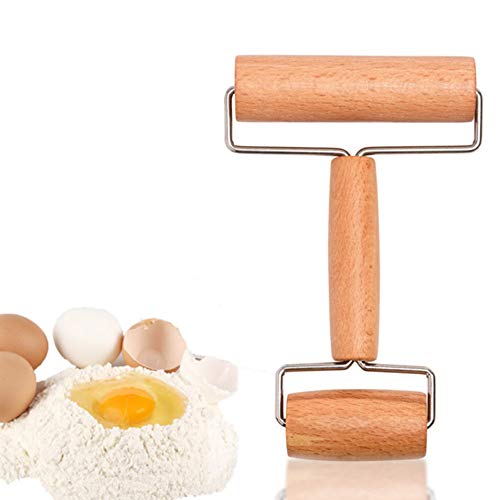 Gurxi Pasta Rodillo Pastelería Dough Antiadherente Artesanía Rodillo Galletas Haya Profesional Rodillo Pin Profesional Cocina Dough Rodillo para Cocina Hotel Restaurante Masa para Bronceado 2 Piezas