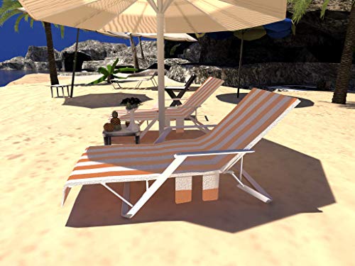 GZGZADMC - Funda para silla de playa, tumbona o tumbona, para piscina, para tomar el sol, tumbona, hotel, vacaciones, Funda para silla de playa C