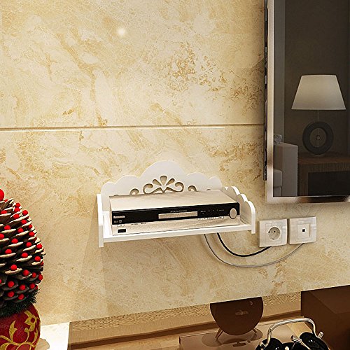 HAIZHEN Almacenamiento Estantería Estante   Montado En La Pared   Creativo   Fijar La Caja De Encima Enrutador   Bastidores   (3 Tamaños) Fuerte estabilidad (Tamaño : L40*W30*H14)