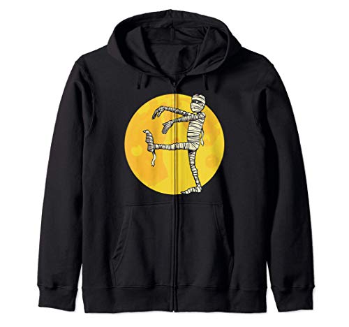 Halloween Momia Luna Llena Spooky Sudadera con Capucha