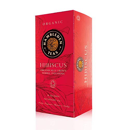 Hambleden Teas Organic Hibiscus Tea 20 Teabags (Pack of 6, Total 120 Teabags)