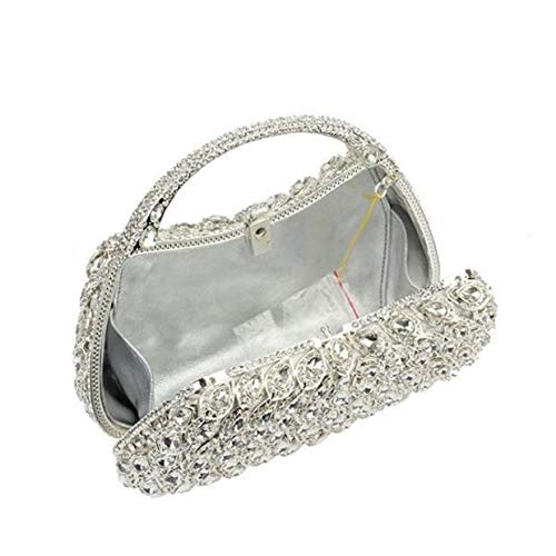 Hammer Bolso de Embrague del Partido, Bolsos de Noche y Manguitos de Cristal de Las Mujeres del Rhinestone for la Fiesta de Boda Moldeado del Monedero del Embrague del Bolso de la Perla