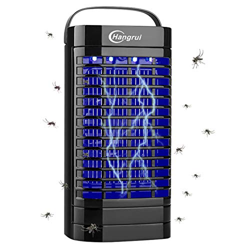 Hangrui Lámpara Antimosquitos,Eléctrico Mosquitos Killers,UV Lámpara Camping Antimosquitos con Ventilador de Gran Alcance contra Mosquitos, Moscas, Polillas para Uso Interiores(EU Plug)