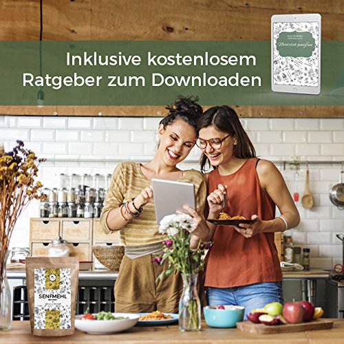 Harina de mostaza polvo de mostaza finas 250 g. Semillas de mostaza molidas, parcialmente aceitadas I aromática especias de cocina para la producción de mostaza