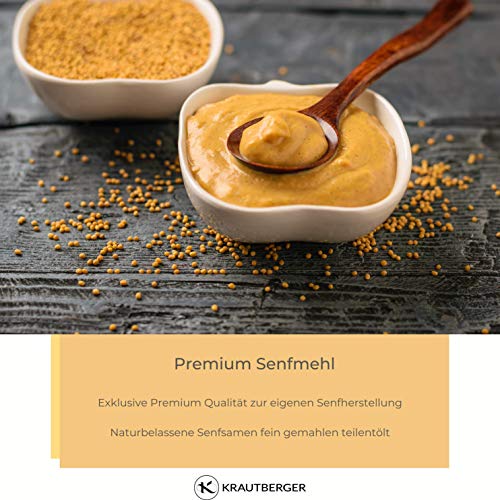 Harina de mostaza polvo de mostaza finas 250 g. Semillas de mostaza molidas, parcialmente aceitadas I aromática especias de cocina para la producción de mostaza