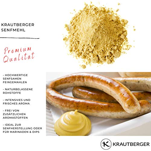 Harina de mostaza polvo de mostaza finas 250 g. Semillas de mostaza molidas, parcialmente aceitadas I aromática especias de cocina para la producción de mostaza