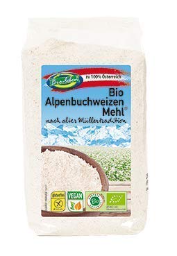 Harina de trigo sarraceno ecológica sin gluten 2,4kg Bio biológicoa de grano entero sin OMG alforfón crudo de Austria 6x400g