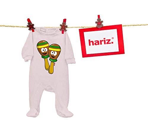 Hariz - Pelele para bebé con sonajero, diseño de marisco, color azul oscuro