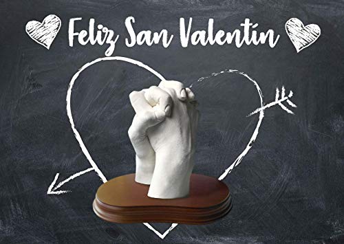 Haz una Escultura de manos con tu pareja, Manos Entrelazadas, Escultura realista, Peana Incluida