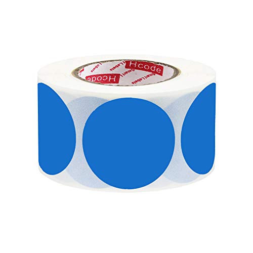 Hcode - Pegatinas de círculos coloridas de 3,8 cm, etiquetas adhesivas redondas con puntos de colores, etiquetas de transferencia térmica para escribir e imprimir, 500 unidades por rollo