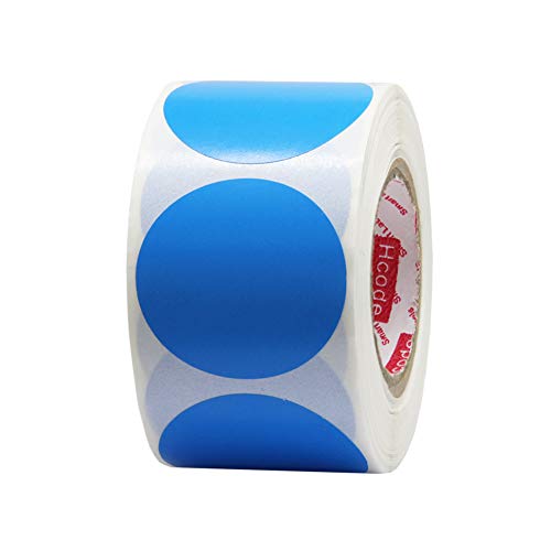 Hcode - Pegatinas de círculos coloridas de 3,8 cm, etiquetas adhesivas redondas con puntos de colores, etiquetas de transferencia térmica para escribir e imprimir, 500 unidades por rollo