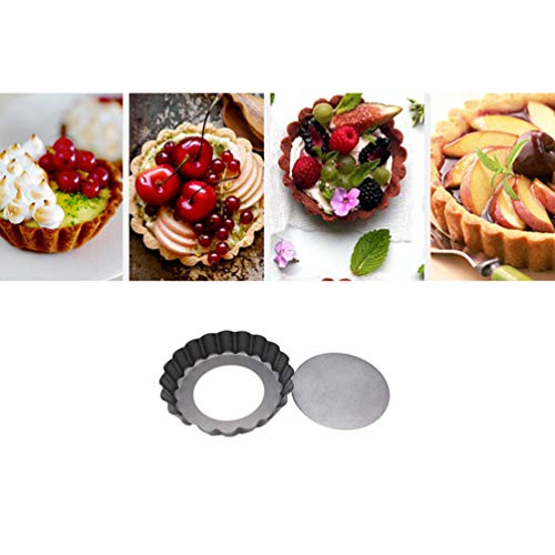 Hemoton - Molde antiadherente alto para quiche y tartas con base extraíble – Molde alto de tartas y quiche borde acanalado (26 cm)