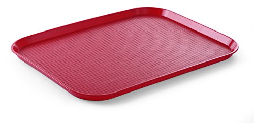 HENDI Bandejas para comida rápida (grande) - Rojo - 350x450x(H)20 mm