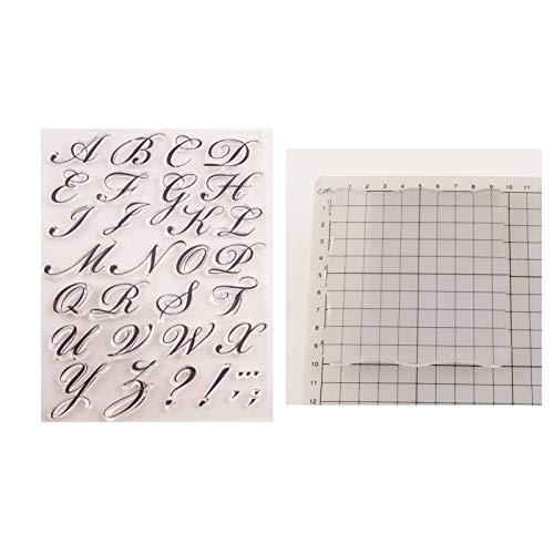 Herramienta de sello de alfabeto para tartas, letras del alfabeto cursivas elegantes y reutilizables para moldear tartas en relieve, para fondants, tartas, galletas y otros pasteles
