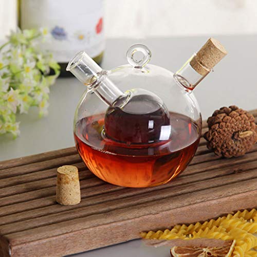 herramienta dispensador de salsa de cocina vinagre Jar aceite de botella de vidrio de oliva cruet 2-Outlet