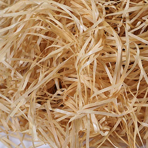 Hifot 100 gramos Artículos de fiesta de empaquetado de relleno de papel de Kraft de papel triturado - Caqui