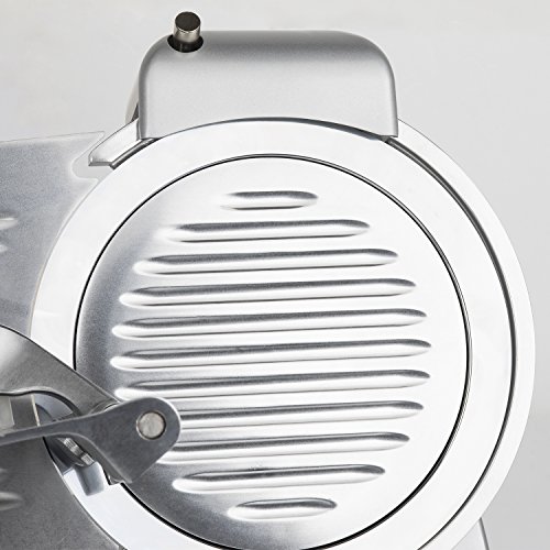 H.Koenig Cortafiambres Profesional Pequeño, Cuchilla Italiana, 22 cm, 282 RPM, Ajuste de Grosor del Corte, 240 W, Aluminio, Gris MSX220