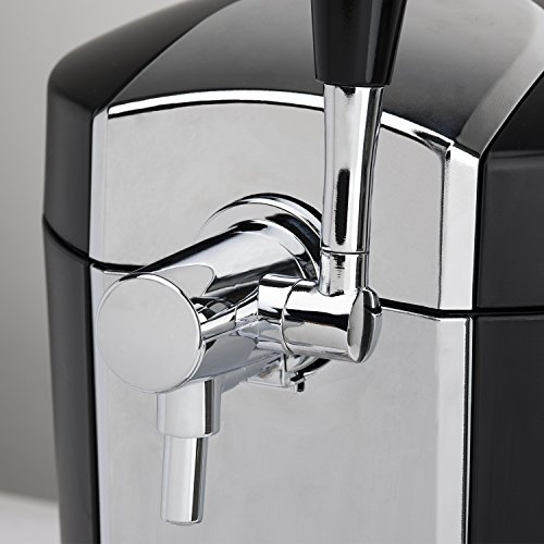 H.Koenig Tirador de Cerveza Compatible con Barriles Presurizados, 5 litros, 65 W, 5k g, Acero Inoxidable, Negro, Gris BW1778