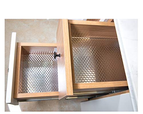 Hode Aluminio Papel Adhesivo para Cocina Mueble Armario Cajón Vinilo Decorativo Autoadhesivo Impermeable Resistente al Aceite Plateado 40X300cm
