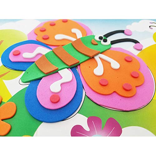 Hoja de GOMA EVA (14 piezas) -8x12 Pulgada-2 mm Tamaño A4 grueso para actividades de manualidades para niños Cortadores de bricolaje Art-21x30cm (Multicolor)