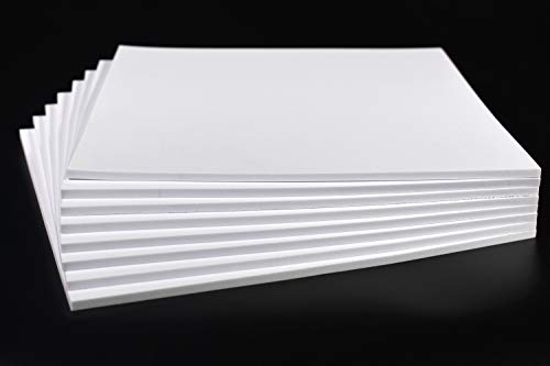 Hojas de Espuma para Manualidades Hojas de Espuma EVA, 9.6 × 9.6 Pulgadas, Paquete de 8, Grosor 3 mm / 5 mm / 7 mm / 10 mm, para Cosplay Costume Paper Scrapbooking Foamie Crafts Cojín para niños