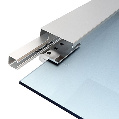 HOMCOM Puerta Deslizante de Vidrio Puerta Corredera Cristal Puertas de Interior Puerta de Granero Estilo Granero 75x210cm