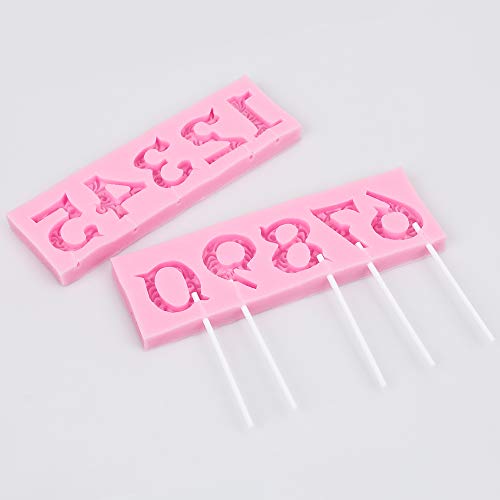 HomEdge - Molde de silicona para números 3D, para decoración de tartas, decoración de tartas, apto para aniversario